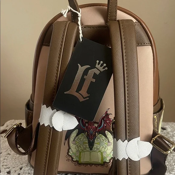Loungefly BAM Stained Glass Dragon Bag/Backpack NWT - Picture 5 of 5